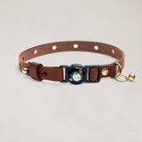 Handmade Leather Cat Collar - Caramel