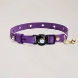 Handmade Leather Cat Collar - Lilac