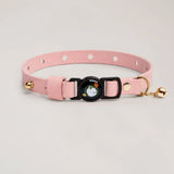Handmade Leather Cat Collar - Soft Blush