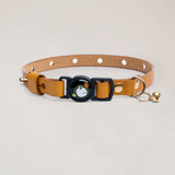 Handmade Leather Cat Collar - Honey