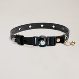 Handmade Leather Cat Collar - Ink