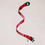 Handmade Leather Cat Collar - Ruby